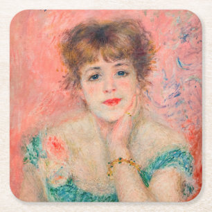 Pierre-Auguste Renoir - Actress Jeanne Samary Vierkante Kartonnen Onderzetter