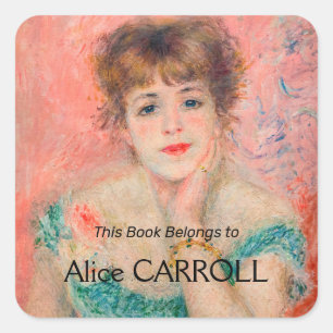 Pierre-Auguste Renoir - Actress Jeanne Samary Vierkante Sticker