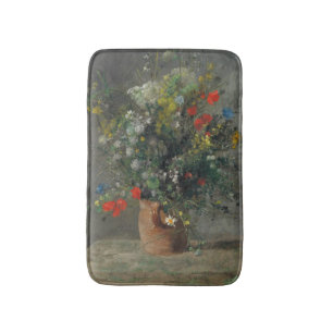 Pierre-Auguste Renoir - Bloemen in een vaas 1866 Badmat