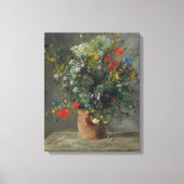 Pierre-Auguste Renoir - Bloemen in een vaas 1866 Canvas Afdruk (Voorkant)