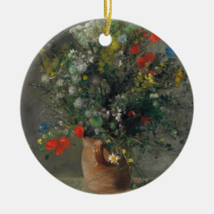 Pierre-Auguste Renoir - Bloemen in een vaas 1866 Keramisch Ornament