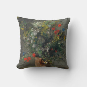 Pierre-Auguste Renoir - Bloemen in een vaas 1866 Kussen