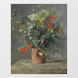 Pierre-Auguste Renoir - Bloemen in een vaas 1866 Raamsticker