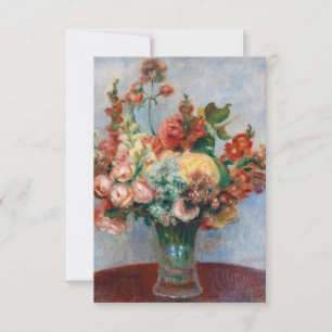 Pierre-Auguste Renoir - Bloemen in een vaas Bedankkaart