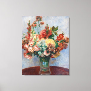Pierre-Auguste Renoir - Bloemen in een Vase Canvas Afdruk