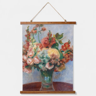 Pierre-Auguste Renoir - Bloemen in een Vase Hangend Wandkleed