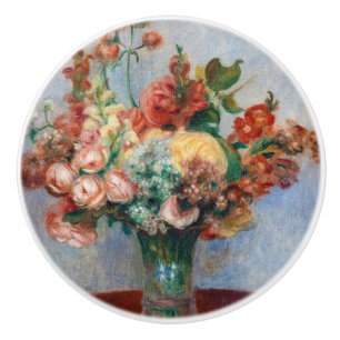 Pierre-Auguste Renoir - Bloemen in een Vase Keramische Knop
