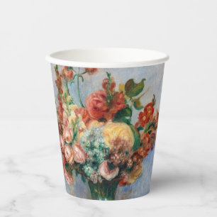 Pierre-Auguste Renoir - Bloemen in een Vase Papieren Bekers