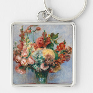 Pierre-Auguste Renoir - Bloemen in een Vase Sleutelhanger
