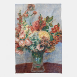 Pierre-Auguste Renoir - Bloemen in een Vase Theedoek