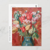 Pierre-Auguste Renoir - Boeket tulpen Briefkaart (Voorkant / Achterkant)