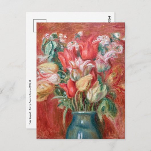 Pierre-Auguste Renoir - Boeket tulpen Briefkaart (Voorkant / Achterkant)