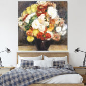 Pierre-Auguste Renoir Bouquet van Chrysanthema Canvas Afdruk (Insitu (Slaapkamer))