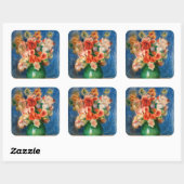 Pierre-Auguste Renoir - Bouquet Vierkante Sticker (Vel)