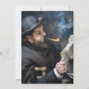 Pierre-Auguste Renoir - Claude Monet lezend Bedankkaart