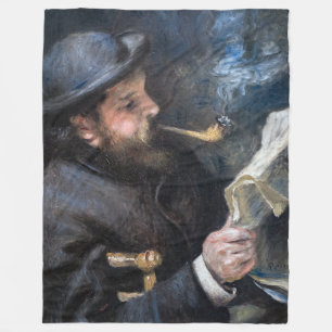 Pierre-Auguste Renoir - Claude Monet Reading Fleece Deken