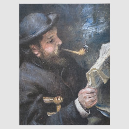 Pierre-Auguste Renoir - Claude Monet Reading Tissuepapier