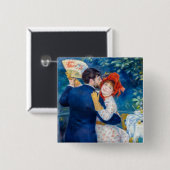 Pierre-Auguste Renoir - Country Dance Vierkante Button 5,1 Cm (Voorkant /achterkant)