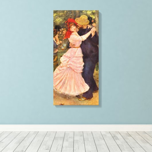 Pierre-Auguste Renoir Dance bij Bougiva Canvas Afdruk (Insitu (Houten vloer))