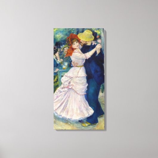 Pierre-Auguste Renoir - Dance te Bougival Canvas Afdruk (Voorkant)