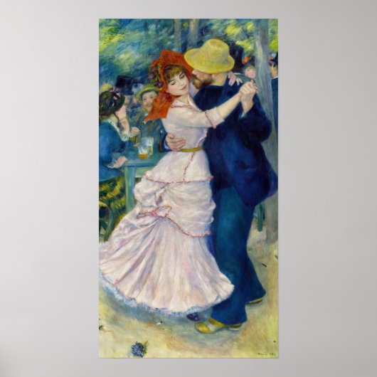 Pierre-Auguste Renoir - Dance te Bougival Poster (Voorkant)