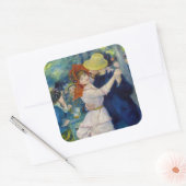 Pierre-Auguste Renoir - Dance te Bougival Vierkante Sticker (Envelop)
