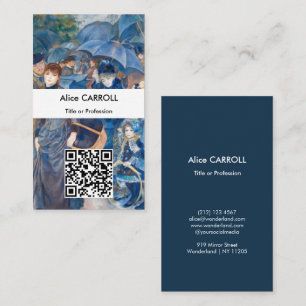 Pierre-Auguste Renoir - de Paraplu - QR-code Visitekaartje