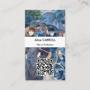 Pierre-Auguste Renoir - de Paraplu - QR-code Visitekaartje