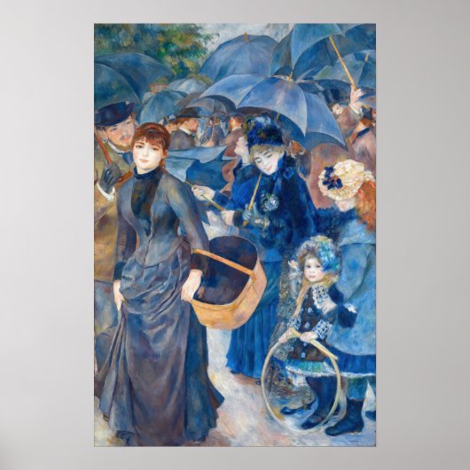 Pierre-Auguste Renoir - De Paraplu's Poster (Voorkant)