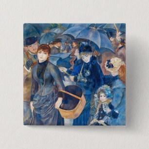 Pierre-Auguste Renoir - De Paraprellas Vierkante Button 5,1 Cm