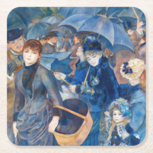 Pierre-Auguste Renoir - De Paraprellas Vierkante Kartonnen Onderzetter