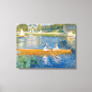 Pierre-Auguste Renoir - De skiff Canvas Afdruk