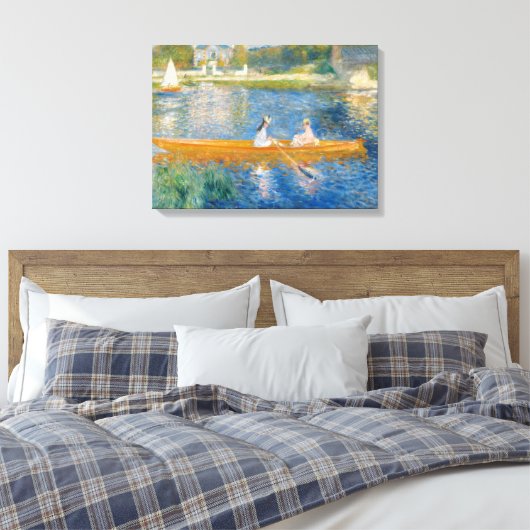 Pierre-Auguste Renoir - De Skiff Canvas Afdruk (Insitu (Slaapkamer))