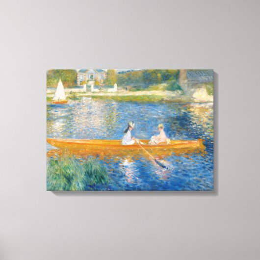 Pierre-Auguste Renoir - De Skiff Canvas Afdruk (Voorkant)
