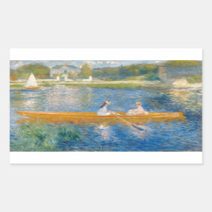 Pierre-Auguste Renoir - De Skiff Rechthoekige Sticker