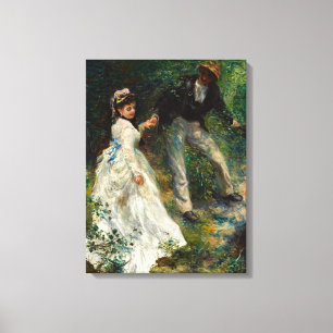 Pierre-Auguste Renoir - De Wandeling Canvas Afdruk