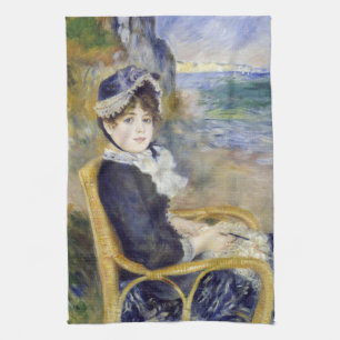 Pierre-Auguste Renoir - door de Seashore Theedoek