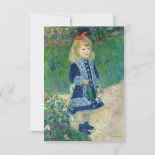 Pierre-Auguste Renoir - Een meisje met een gieter Bedankkaart