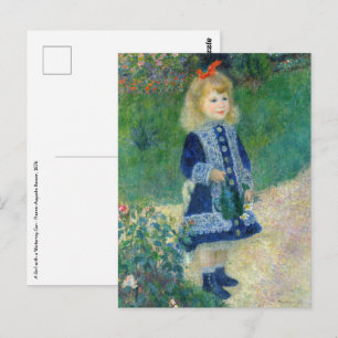 Pierre-Auguste Renoir - Een meisje met een gietkan Briefkaart