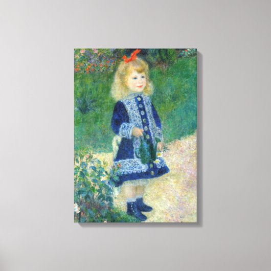Pierre-Auguste Renoir - Een meisje met een watersc Canvas Afdruk (Voorkant)