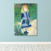 Pierre-Auguste Renoir - Een meisje met een watersc Canvas Afdruk (Insitu (Houten vloer))