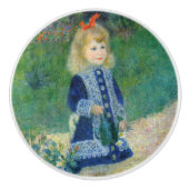 Pierre-Auguste Renoir - Een meisje met een watersc Keramische Knop (Voorkant)