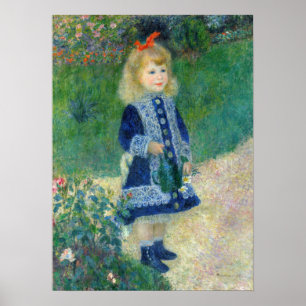 Pierre-Auguste Renoir - Een meisje met een watersc Poster