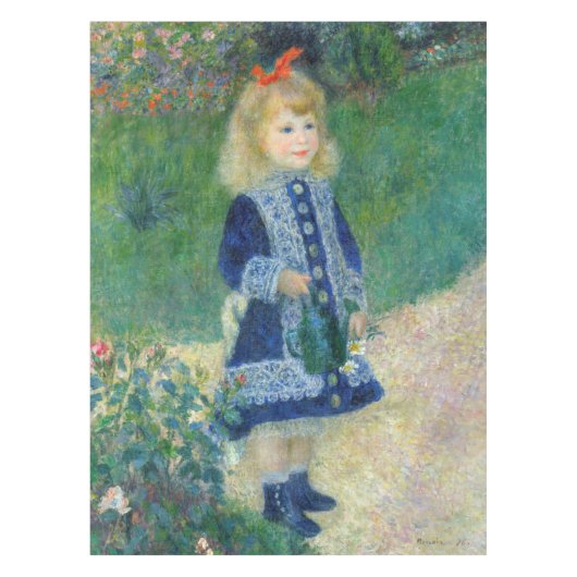 Pierre-Auguste Renoir - Een meisje met een watersc Tafelkleed (Voorkant)