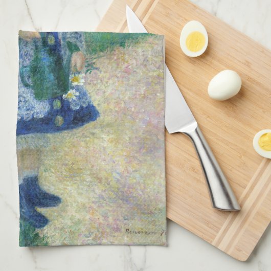 Pierre-Auguste Renoir - Een meisje met een watersc Theedoek (Quarter Fold)