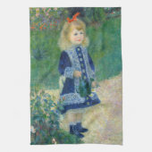 Pierre-Auguste Renoir - Een meisje met een watersc Theedoek (Verticaal)