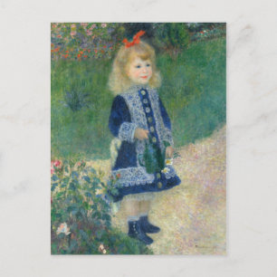 Pierre Auguste Renoir een meisje met een waterscan Feestdagenkaart
