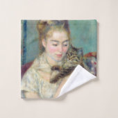 Pierre-Auguste Renoir - Femme avec chat (Gant de toilette)