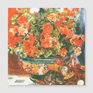 Pierre-Auguste Renoir Geraniums en katten