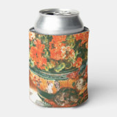 Pierre-Auguste Renoir Geraniums en katten Blikjeskoeler (Blikje Voorkant)